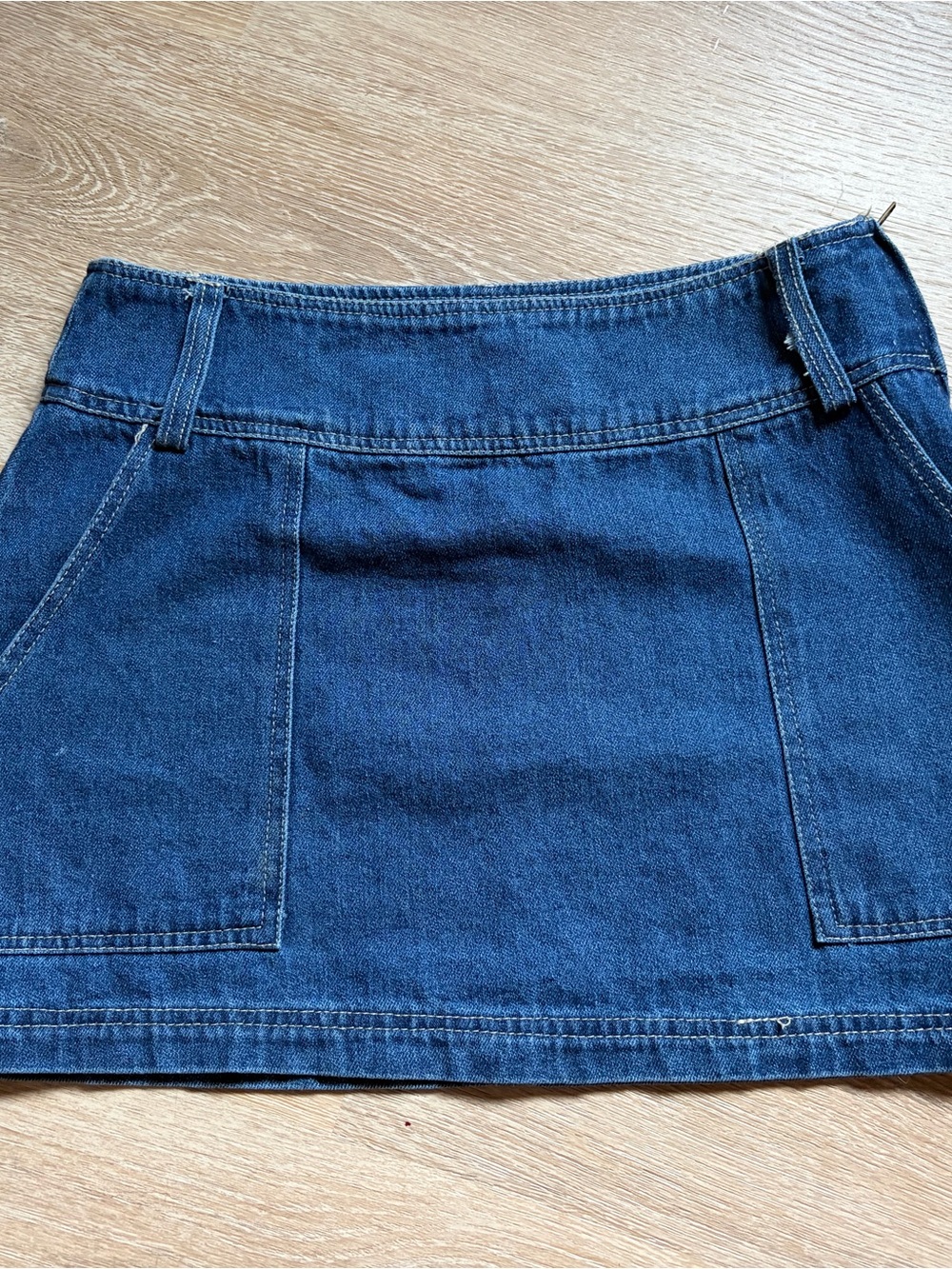 Altar'd State Dark Blue Denim Mini Skirt